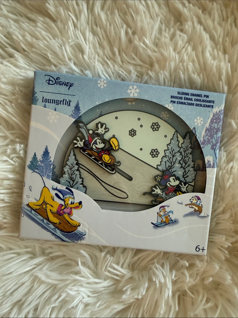 NIB Loungefly Disney Limited Edition Winter Sliding Enamel Pin